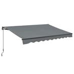 Zonnescherm / Luifel - 400 x 300 cm - Grijs - Incl. Bevestig, Tuin en Terras, Verzenden, Nieuw