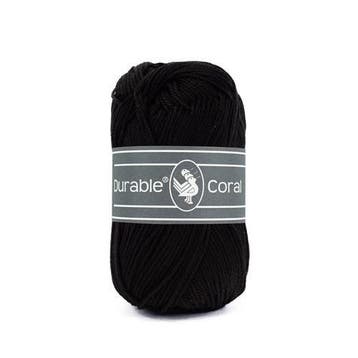 Durable Coral 325 Black - Haakgaren / Breigaren, Ophalen of Verzenden, Nieuw, Breien of Haken, Wol of Garen