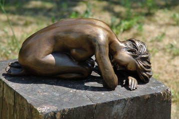 Beeld, sleeping beauty - 40 cm - Brons, Antiek en Kunst