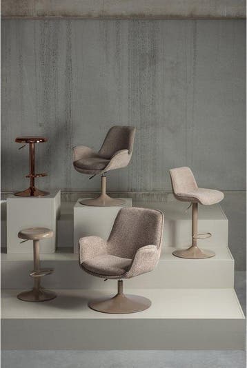 WOOOD Isaac Barkruk - Metaal - Zand - 81x39x39 -  –, Verzenden, Nieuw