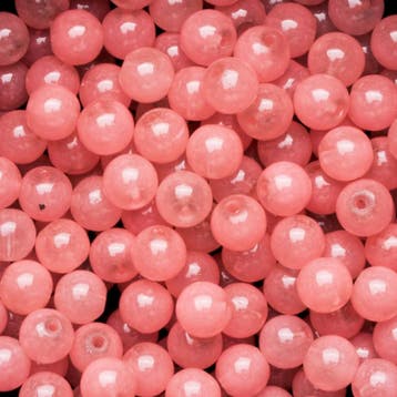 15 stuks  glaskralen opaal soft pink 8mm (Opaal glaskralen), Ophalen of Verzenden, Nieuw, Kraal