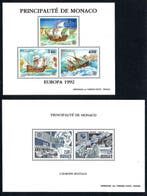 Monaco 1991/1992 - Europa CEPT , 2 speciale blokken - Yvert, Gestempeld