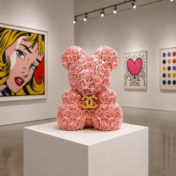 Andy Pop (XX-XXI) - Teddy Diamond Rose Champagne, Antiek en Kunst