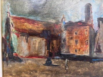 Rubens Capaldo (1908-1987) - Venezia - Campo della Maddalena, Antiek en Kunst