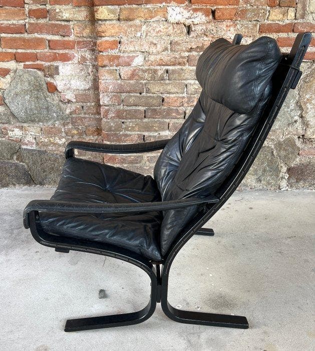 Westnofa - Ingmar Relling - Fauteuil - Leder, Hout, Metaal, Antiek en Kunst, Antiek | Meubels | Stoelen en Banken
