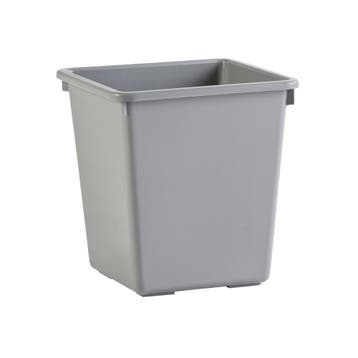 Vierkant tapse papierbak 27 ltr - grijs, Verzenden, Nieuw
