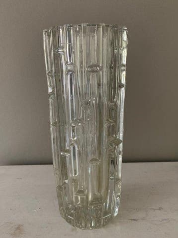Vaas - Doolhof - Glas - Handgeblazen glazen vaas, Antiek en Kunst