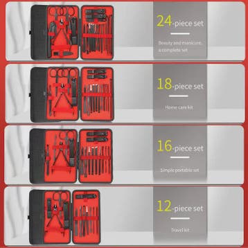 Professionele Manicure & Pedicure Set - 25 Delig - Roestvrij, Verzenden, Nieuw