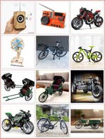 Vaderdag cadeau Modelbouw fietsen diy retro fiets, Verzenden, Nieuw, Overige typen, Overige merken
