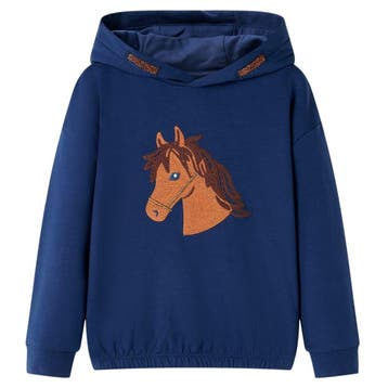 vidaXL Kindertrui met capuchon 92 marineblauw, Verzenden, Nieuw