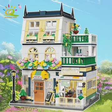 HUIQIBAO Mini Tuin Hotel Bouwset - 997 Stenen voor Stadsstra, Kinderen en Baby's, Verzenden, Nieuw