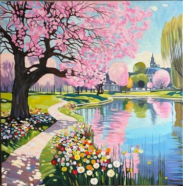 Bondero - Spring Blossom by the Lake