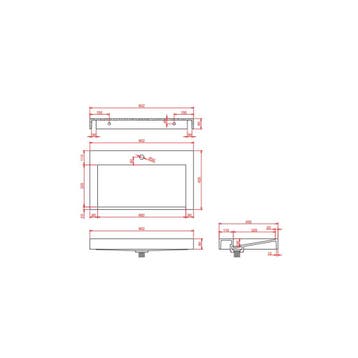 Wastafel AquaSplash Hoya 80x45.5 cm Met Kraangat Mat Wit, Ophalen of Verzenden, Nieuw