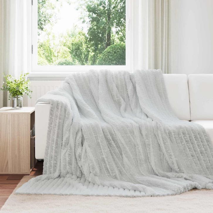 vidaXL Kleden 6 pcs Grijs 240 x 220 cm Fleece, Huis en Inrichting, Slaapkamer | Beddengoed, Grijs, Nieuw, Verzenden