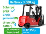 Heftruck 3000 kg met Li-ion LFP, hoge bodemvrijheid, robuust, Heftruck, Elektrisch, 2000 tot 3000 kg, Verzenden