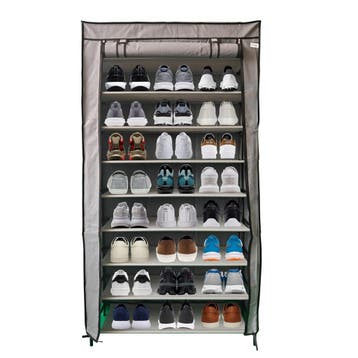 Schoenenrek | Schoenenkast | Kledingkast | 90x28x163 | Grijs, Verzenden, Nieuw