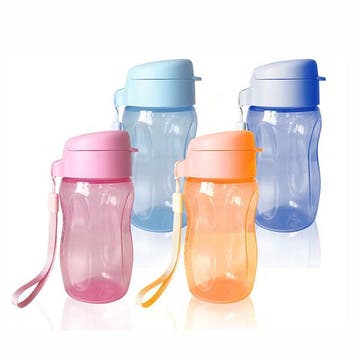 Tupperware Flesjes 310 ml (4) BlauwGroenOranjePaarsRoze, Huis en Inrichting, Keuken | Tupperware, Ophalen of Verzenden, Nieuw