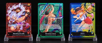 Bandai - 3 Card - One Piece - Monkey.D.Luffy - Roronoa Zoro, Nieuw
