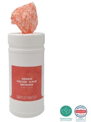 Eco Ultra Orange Scrub Viscose Wetwipes