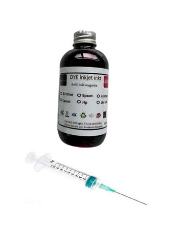 Geschikt HP navul inkt MAGENTA 100ml van Inktmedia, Computers en Software, Printerbenodigdheden, Nieuw, Cartridge, Inktmedia