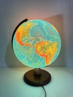 JRO - Globe tafellamp - Verlichte bureaaglobe met koperen