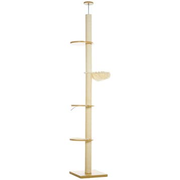 TRUUSK Plafondhoge Kattenkrabpaal 230-250 cm - Klimboom met, Verzenden, Nieuw