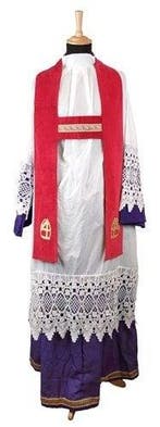 Sint Stola Stefan katoenfluweel Mijter, Ophalen of Verzenden, Nieuw