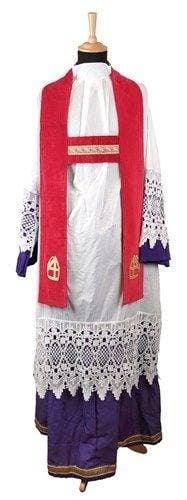 Sint Stola Stefan katoenfluweel Mijter, Kleding | Heren, Carnavalskleding en Feestkleding, Nieuw, Ophalen of Verzenden