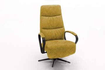 Relaxfauteuil Hitzum - relaxfauteuils - Goud, Nieuw, Stof