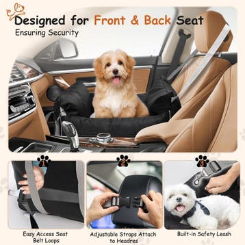 Hondenmand auto - Autostoel hond - 58x56x33 cm - Zwart - Nob, Verzenden, Zo goed als nieuw