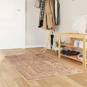 vidaXL Vloerkleedloper MARSA Bruin 100 x 200 cm Polyester en, Verzenden, Nieuw, Geel