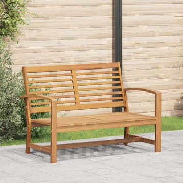 vidaXL Bank Bruin 110 x 65 x 76,5 cm Massief Teakhout, Tuin en Terras, Tuinsets en Loungesets, Verzenden, Nieuw