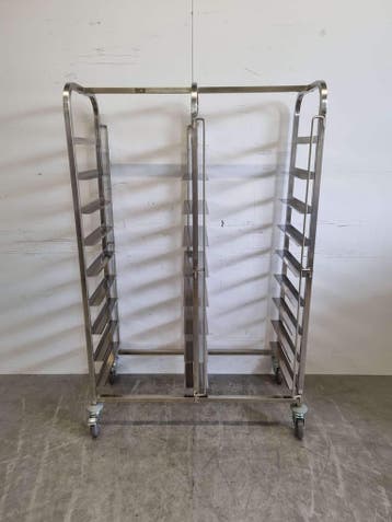 HCB RVS Regaalwagen voor 18 waskratten waskorven 50 x 50 cm, Ophalen of Verzenden, Nieuw in verpakking