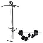 vidaXL Krachttoren voor aan de wand met halterset 60,5 kg, Verzenden, Nieuw