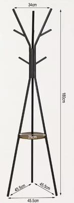 Vrijstaande Boomvormige Kapstok met 9 Haken en Plank, Verzenden, Nieuw