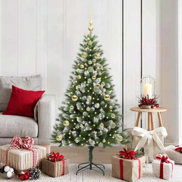 vidaXL Kunstmatige Scharnierende Kerstboom met Bedekte, Verzenden, Nieuw
