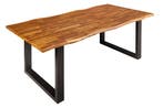 Massief houten eettafel GENESIS 200cm bruin gevlamd acacia, Ophalen of Verzenden, Nieuw