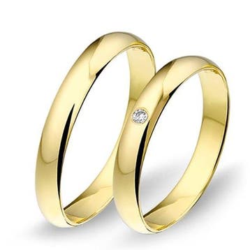 Actie trouwringen in 8/14/18 karaat geelgoud per paar vanaf, Sieraden, Tassen en Uiterlijk, Ringen, Verzenden, Nieuw