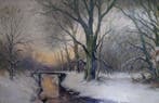 H. Sanders (XX) - Winter landschap, Antiek en Kunst, Kunst | Schilderijen | Klassiek