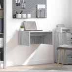 vidaXL Wandbureau met opslag Grijs Sonoma 60 x 45 x 30 cm, Huis en Inrichting, Bureaus, Verzenden, Nieuw