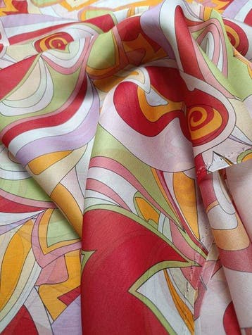 B598 - 480 x 140 cm - Doppia Organza di Pura Seta –