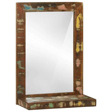 vidaXL Badkamer Spiegel Bruin 50 x 22 x 70 cm Massief, Huis en Inrichting, Verzenden, Nieuw