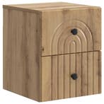 vidaXL Wandbeugel Bedkast met lade Artisanaal eiken 33 x, Huis en Inrichting, Minder dan 45 cm, Verzenden, Nieuw, Minder dan 55 cm