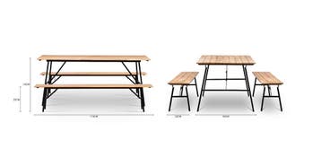 Tuintafel Inklapbaar  Vernon  Acacia  180x90 cm  Garden Inte, Tuin en Terras, Tuinstoelen, Verzenden, Nieuw
