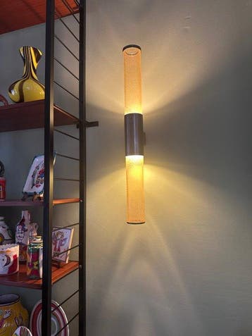 Wandlamp (2) - Staal, Glas - paar