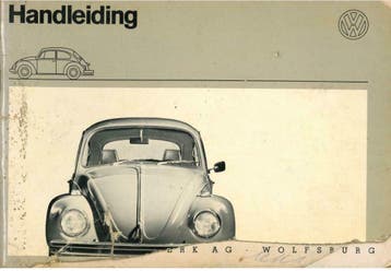 1972 Volkswagen Kever 1200 1300 Instructieboekje  Nederlands, Verzenden