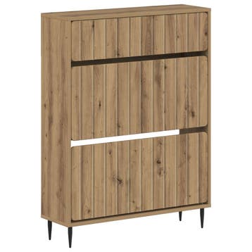 vidaXL Schoenenkast ZWOLLE 78 x 24 x 103 cm Bewerkt hout, Verzenden, Nieuw