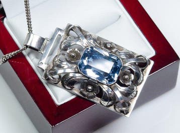 - 800 zilver - blauwe spinel - XL-handwerk - Frankrijk -