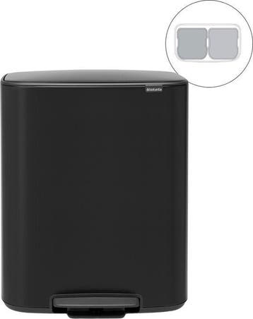 Brabantia Bo Prullenbak 2 x 30 liter — gebruikt