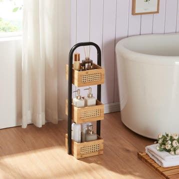 Staand rek Tervola badkamerrek 73x23x18,5 cm [en.casa], Verzenden, Nieuw